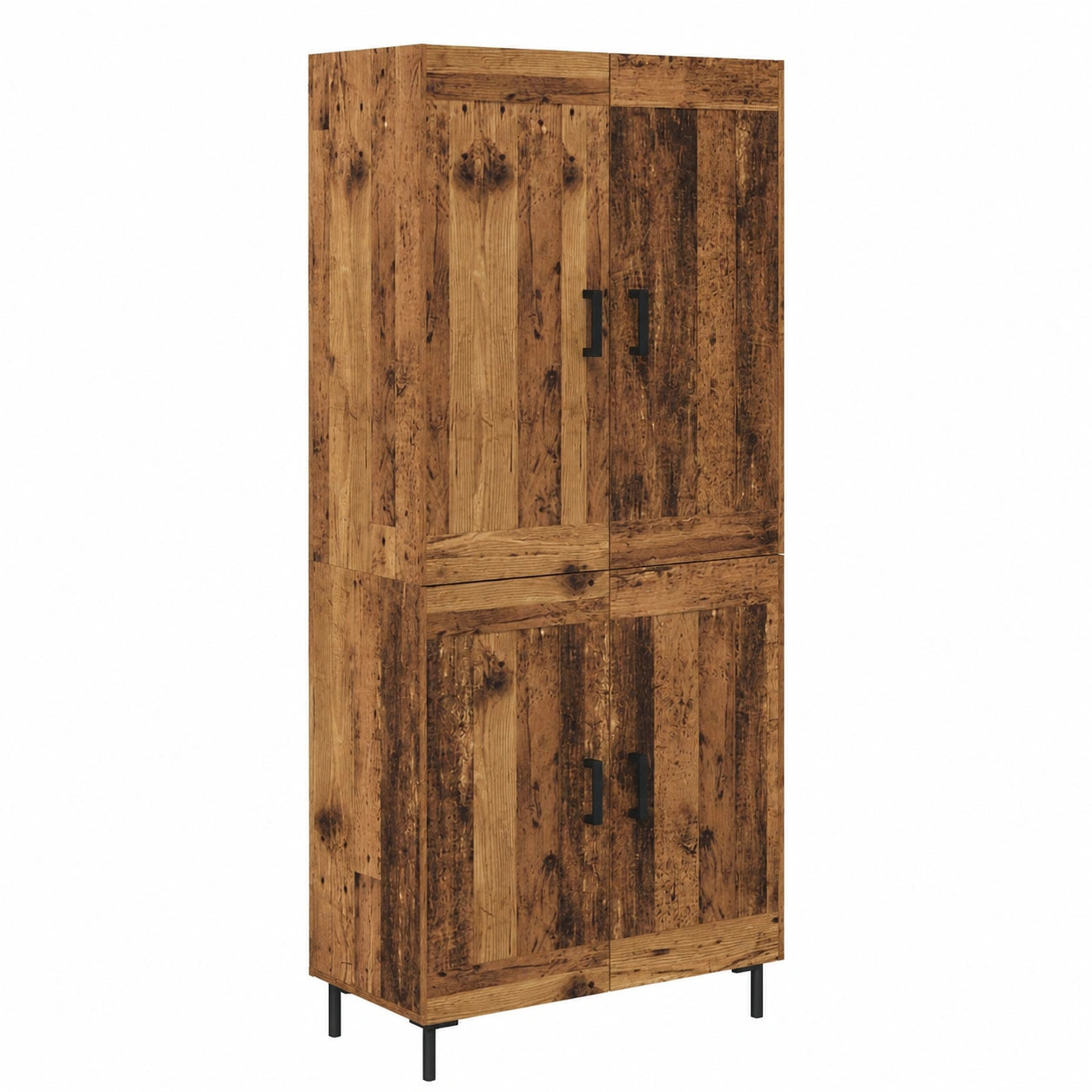 Credenza contemporanea in legno e metallo, soluzione versatile per sala da pranzo o soggiorno, ideale per stoviglie e bicchieri.