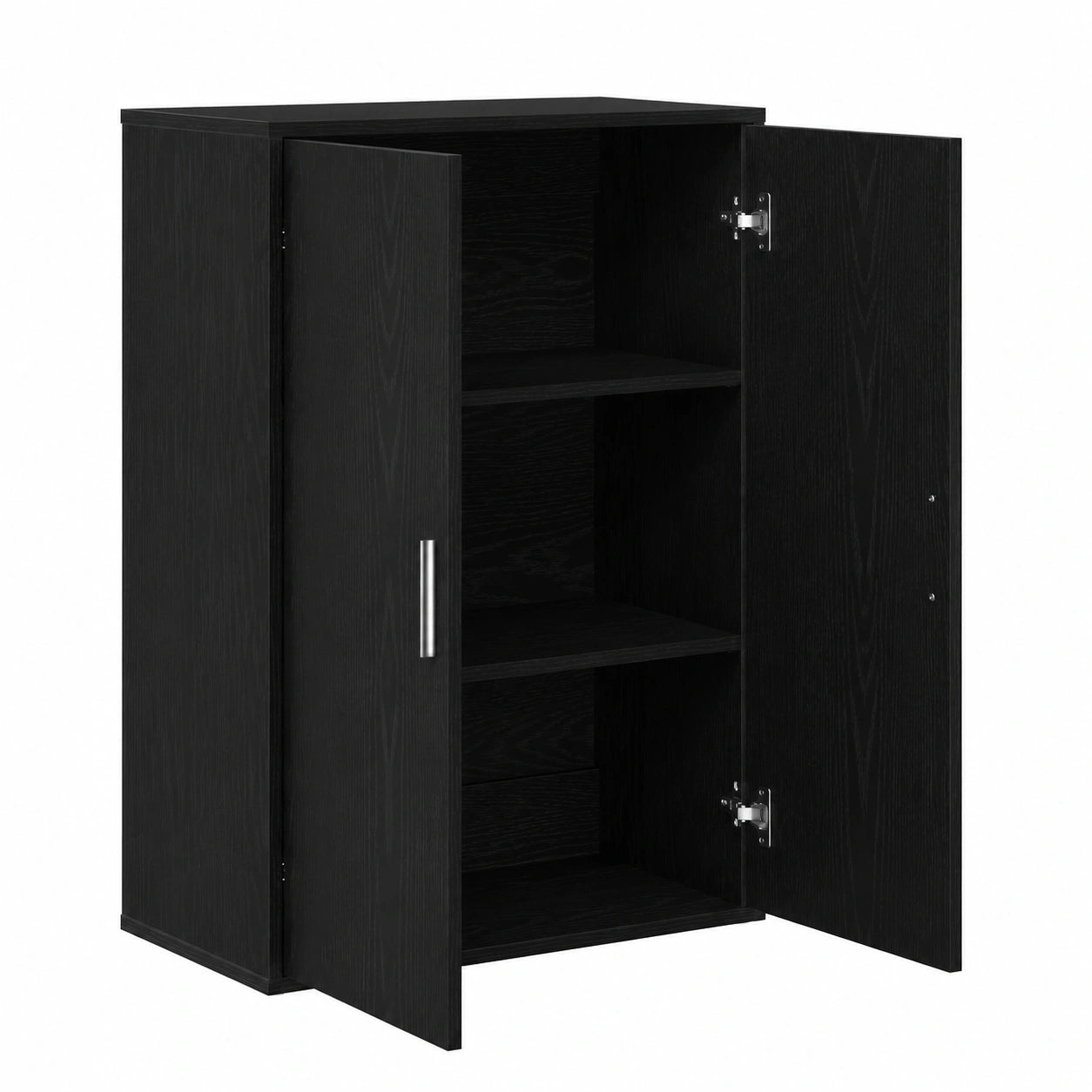 Credenza Moderna in Rovere Nero con Ripiani, 60x31x84 cm, Legno Multistrato