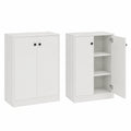 Credenza da Cucina Bianca con Ripiani Regolabili e Sicurezza Antiribaltamento