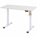 Scrivania Elettrica Regolabile in Altezza con Porta Cuffie e Passacavi, Funzione Memoria Ergonomica per Ufficio, Bianco