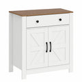 KOMFOTTEU Credenza da Cucina con Ripiani Regolabili e Cassetto, Mobile Buffet Multiuso, Bianco, 76x40x85 cm
