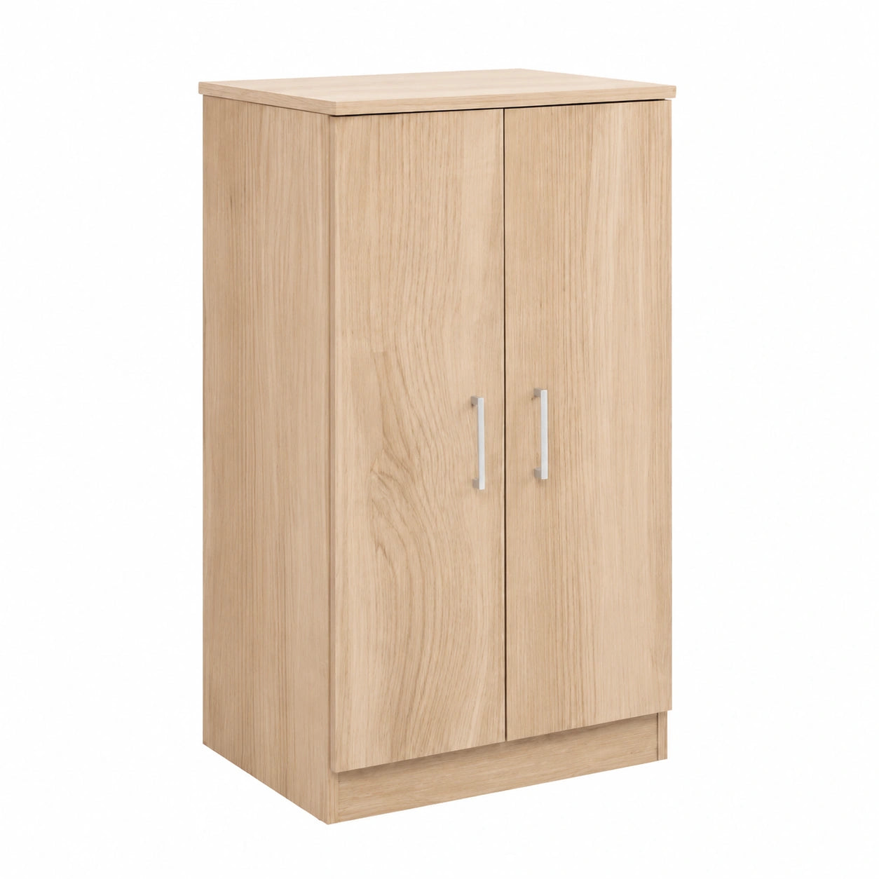 Scarpiera Slim a 2 Ante in Rovere, Armadio Multiuso con Ripiani, Perfetto per Ingresso, Camera e Bagno, 55x36x108 cm