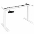 Struttura Regolabile in Altezza per Scrivania, Carico Fino a 125 kg, Ideale per Ufficio e Gaming, Colore Bianco