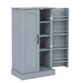 Credenza Moderna da Cucina con Ante e Ripiani Regolabili, Antiribaltamento, per Sala da Pranzo e Soggiorno, Grigio