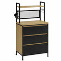 Credenza da Cucina Industriale con Cassetti e Mensole
